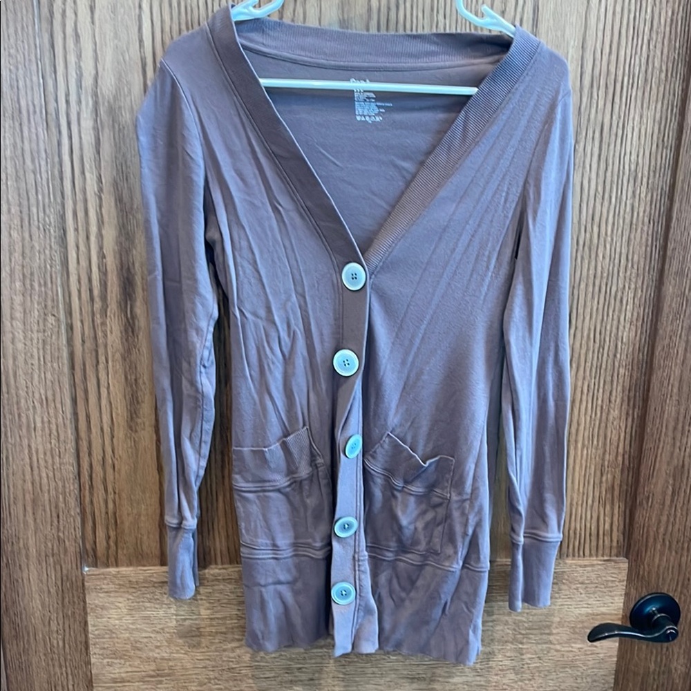 Gap: Brown Button-Up Cardigan